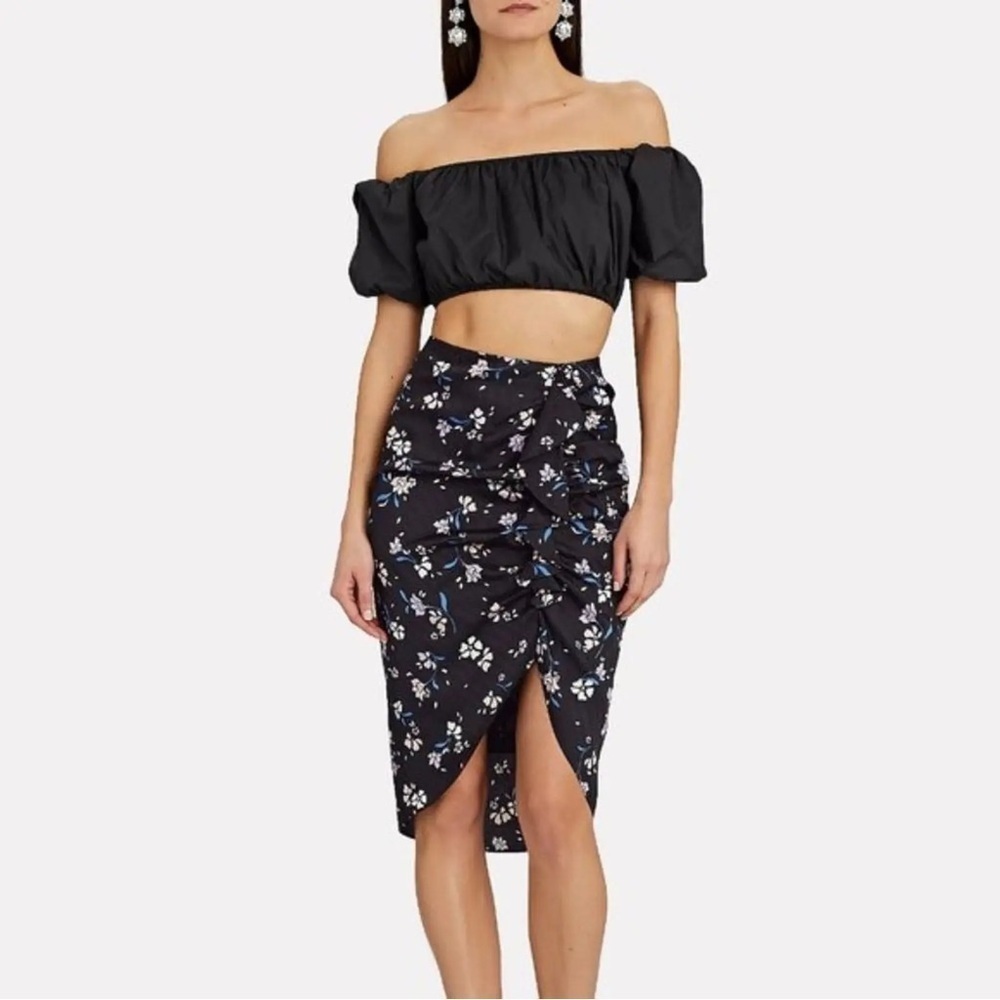 VERONICA BEARD
Hazel Draped Floral Skirt in Black Size 2